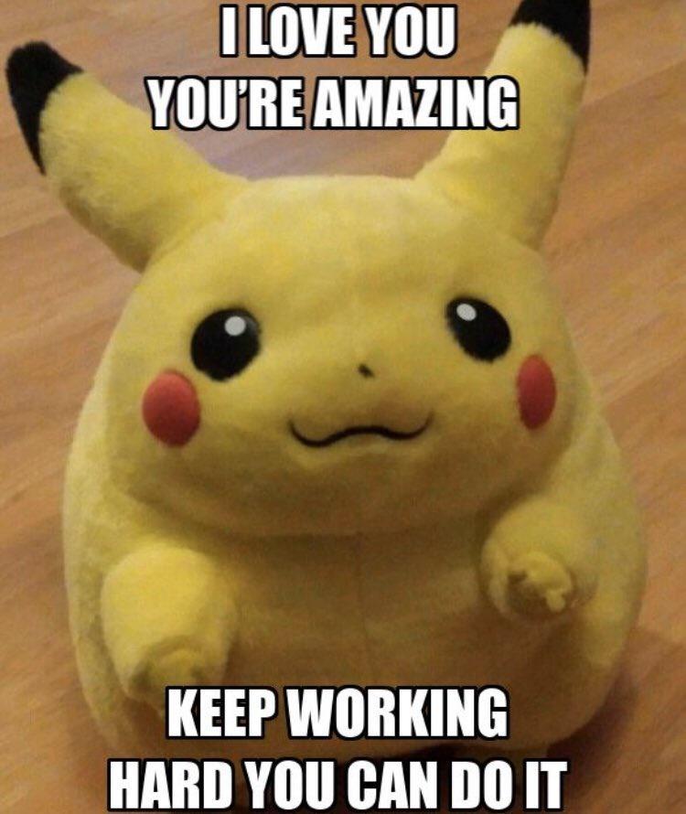 funny memes and pics - stuffed toy - I Love You You'Re Amazing Keep Working Hard You Can Do It