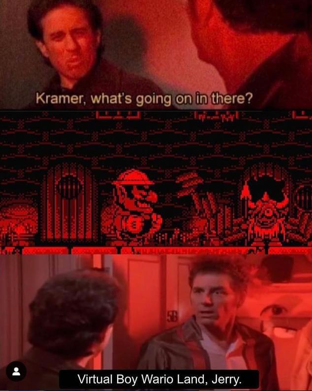 funny gaming memes - kramer what's going on in there - Kramer, what's going on in there? Virtual Boy Wario Land, Jerry.