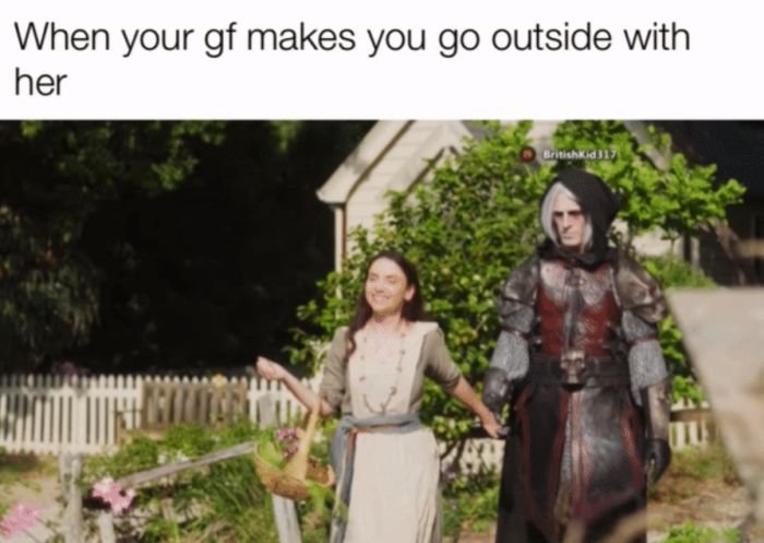 funny gaming memes - flora - When your gf makes you go outside with her British Kid 317