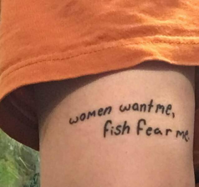 A declaration that he is god's gift to women and the anti-christ among fish. A bold statement. 
