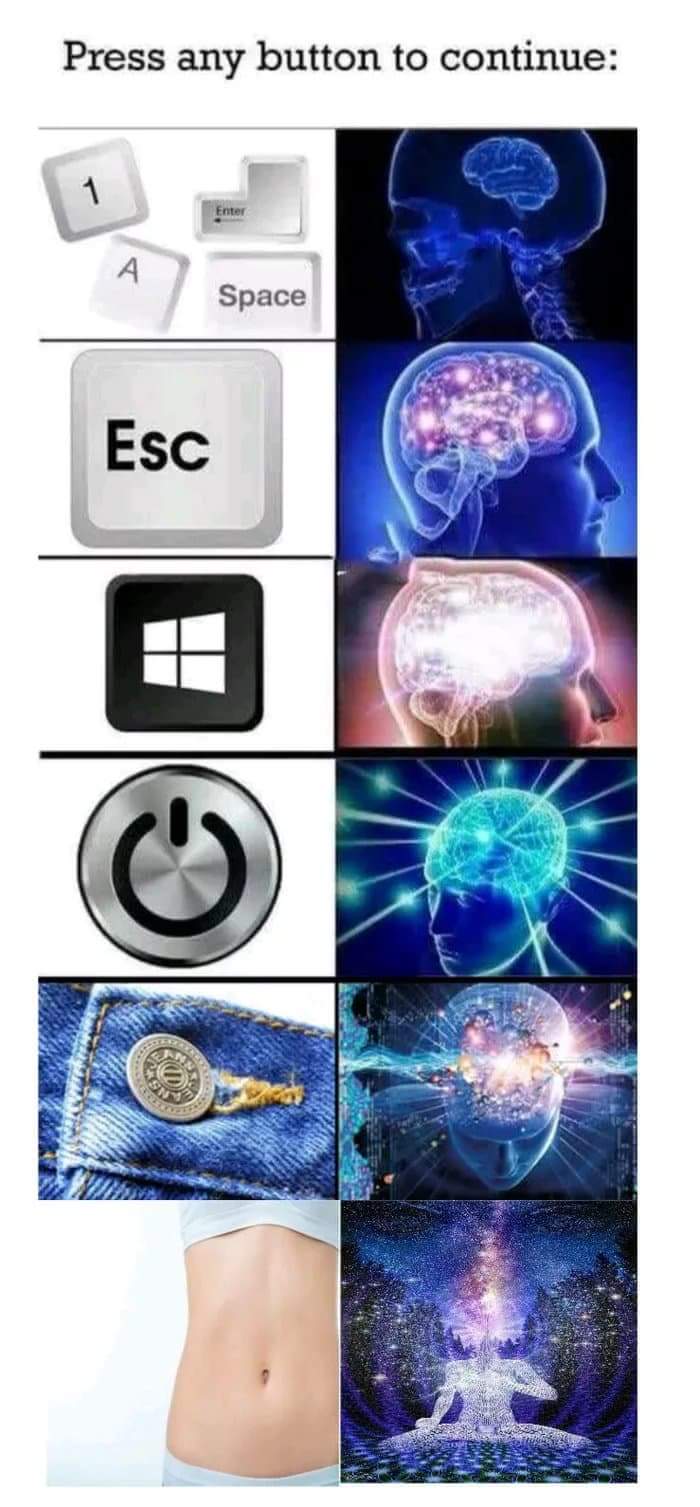 funny gaming memes - press any key to continue meme - Press any button to continue 1 Enter Space Esc 60