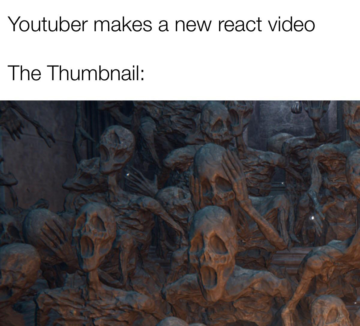 funny gaming memes - carving - Youtuber makes a new react video The Thumbnail