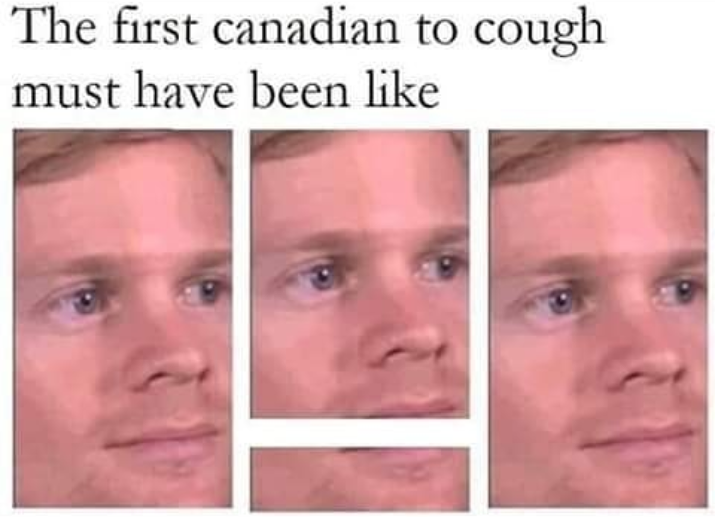 funny memes - dank memes - first canadian to cough meme - The first canadian to cough must have been
