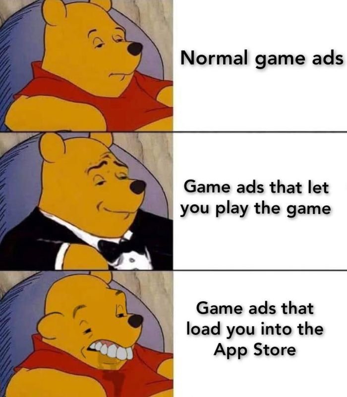 funny gaming memes - statistics vs math meme - Normal game ads Game ads that let you play the game Game ads that load you into the App Store