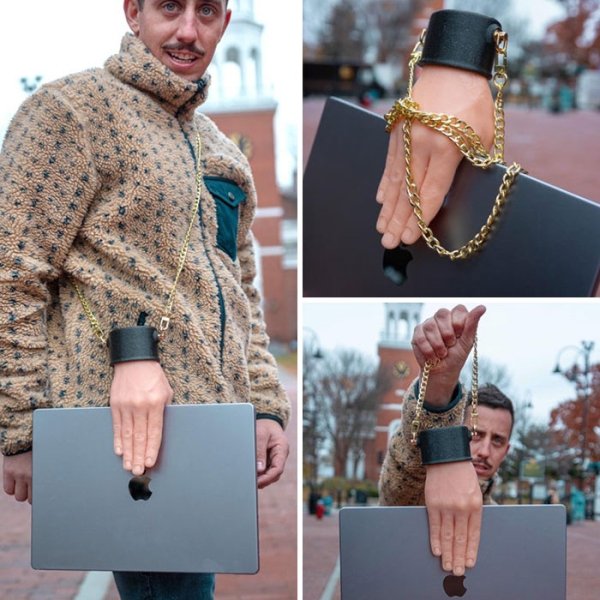 WTF Pictures - hand laptop holder