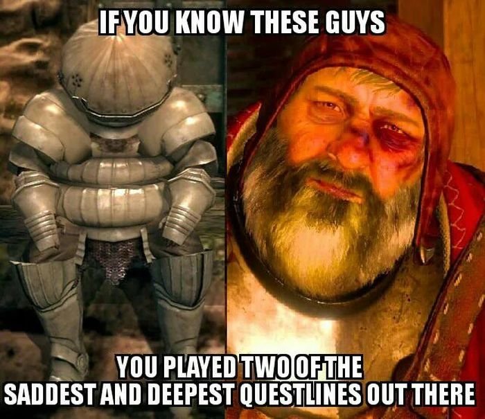 gaming memes - berserk and dark souls similarities - If You Know These Guys You Played Two Of The Saddest And Deepest Questlines Out There