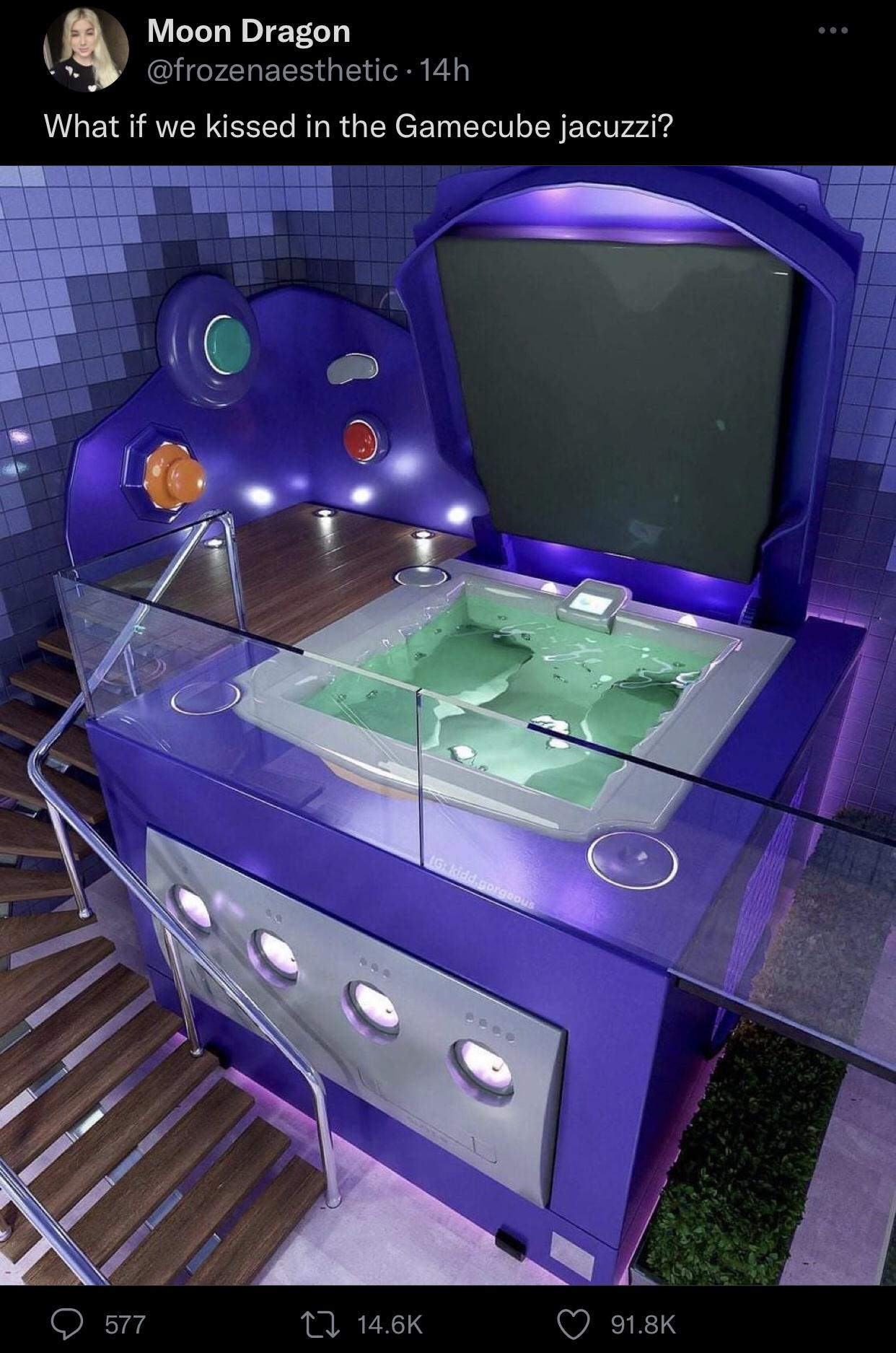 Hot Tweets - What if we kissed in the Gamecube jacuzzi?