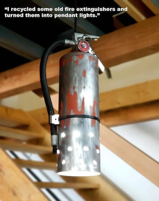 redneck fixes - recycled fire extinguisher -
