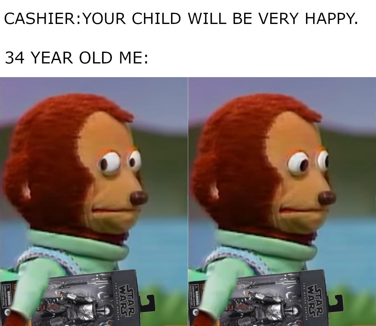 gaming dank memes - handmaid's tale meme - Cashier Your Child Will Be Very Happy. 34 Year Old Me Warning The Blace Serie Wars Star War... Star