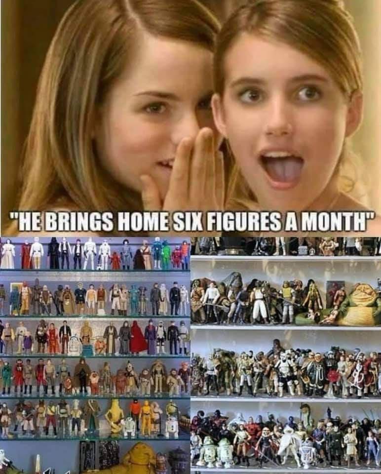6 figures meme - "He Brings Home Six Figures A Month" Tho