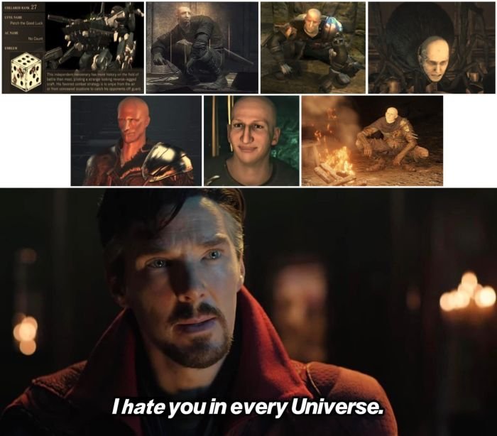 gaming memes - doctor strange benedict cumberbatch - 27 I hate you in every Universe.