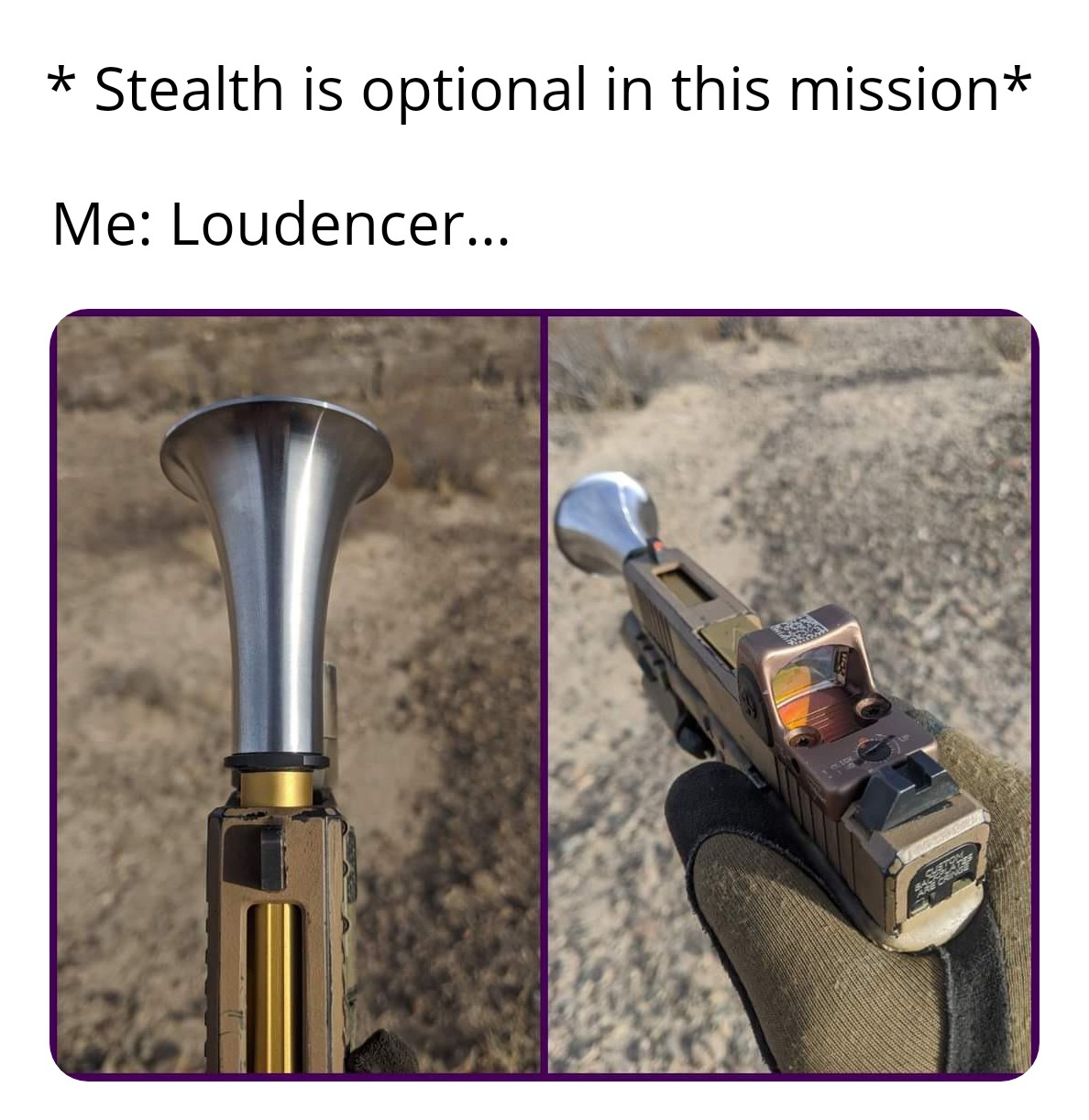 gaming memes - create - Stealth is optional in this mission Me Loudencer... M