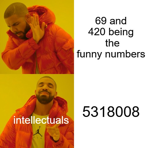 gaming memes - nft wl memes - intellectuals 69 and 420 being the funny numbers 5318008
