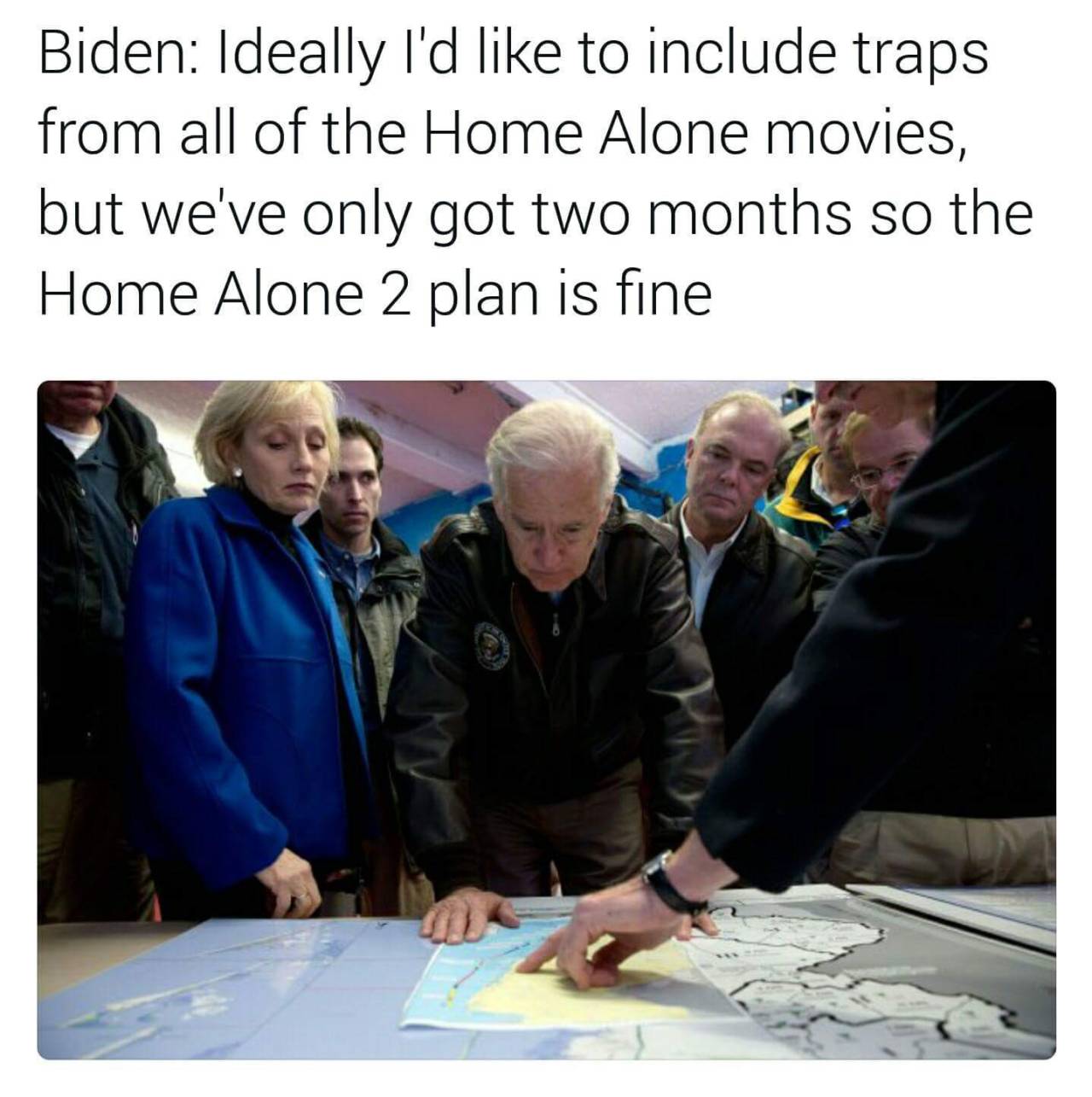 monday morning randomness - Joe Biden - Biden Ideally I'd to include traps from all of the Home Alone movies, but we've only got two months so the Home Alone 2 plan is fine
