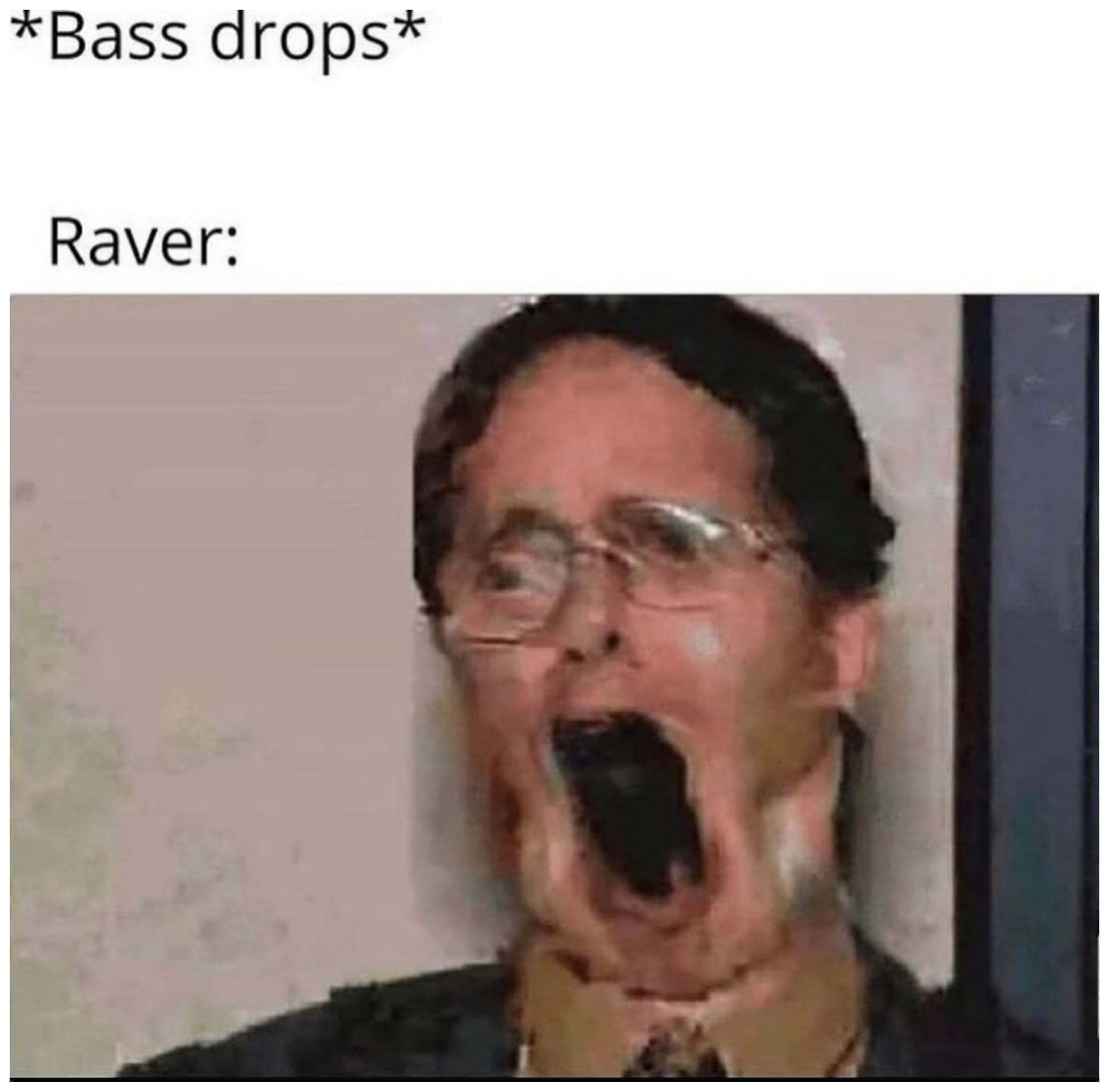 monday morning randomness - wack meme - Bass drops Raver