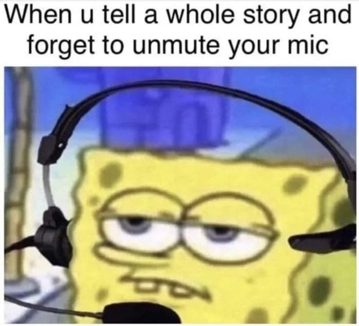 Gaming memes - funny gaming memes - When u tell a whole story and forget to unmute your mic