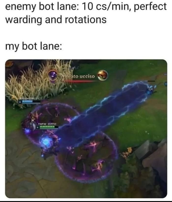 Gaming memes - our botlane meme - enemy bot laneperfect warding and rotations my bot lane