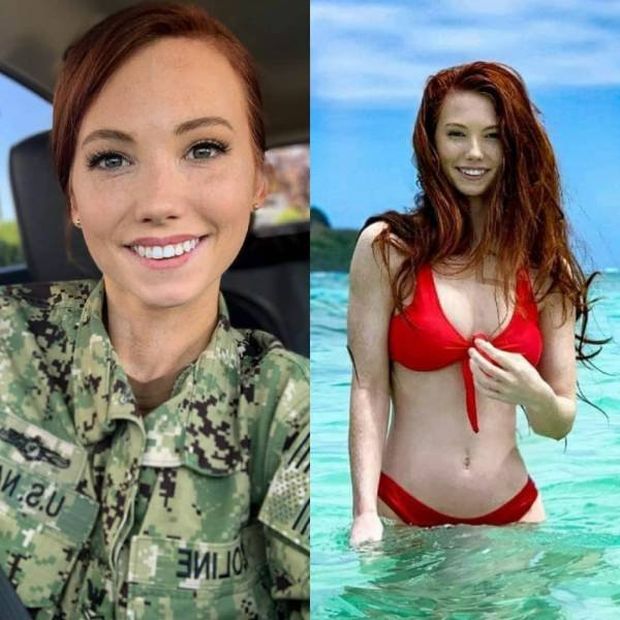 Gorgeous military and service women - us army redhead girl - Mass