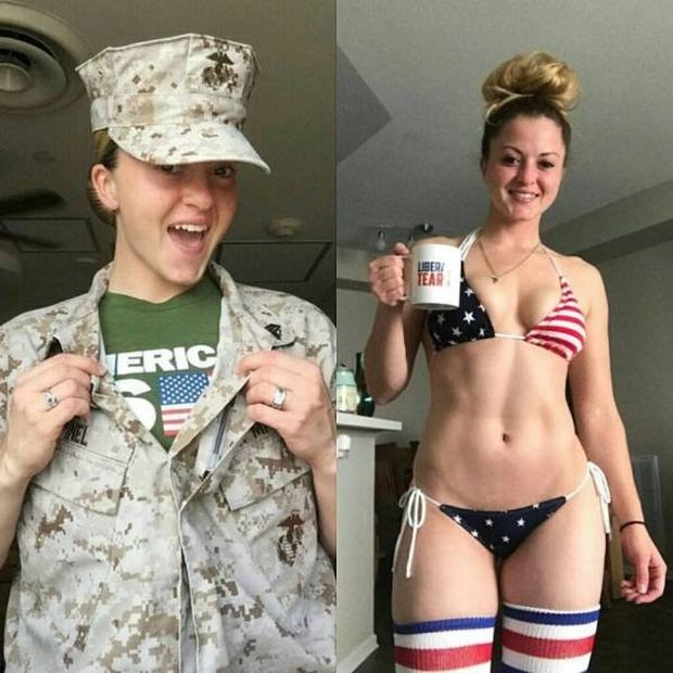 Gorgeous military and service women - sexy marine women - Eric Tear