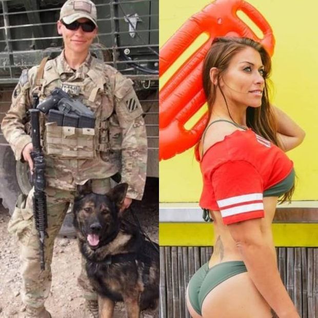 Gorgeous military and service women - army