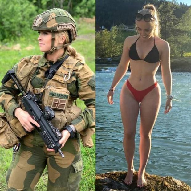 Gorgeous military and service women - female soldier strip - wwwwwww U www. Westerhe