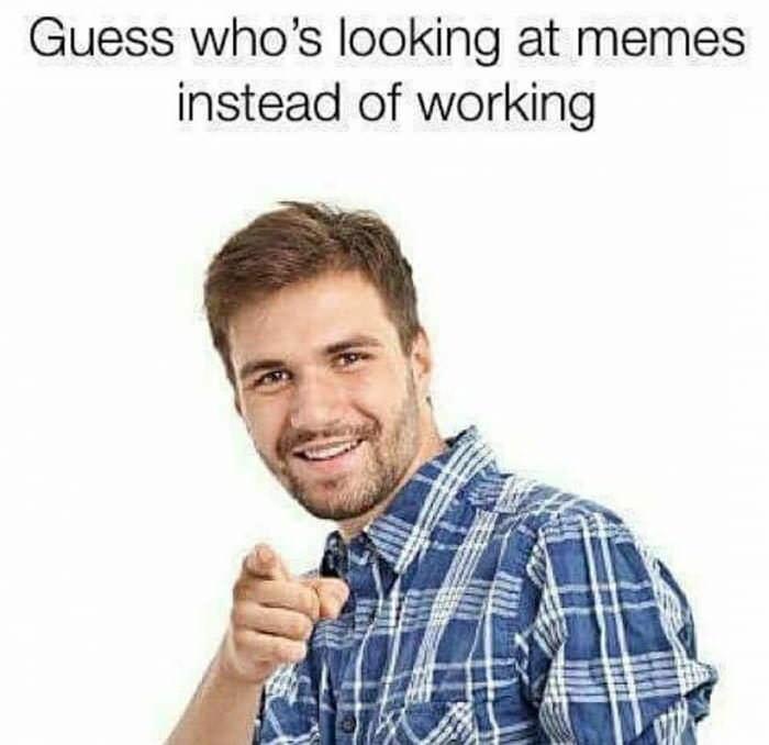 funny memes - dank memes - funny memes about work - Guess who's looking at memes instead of working