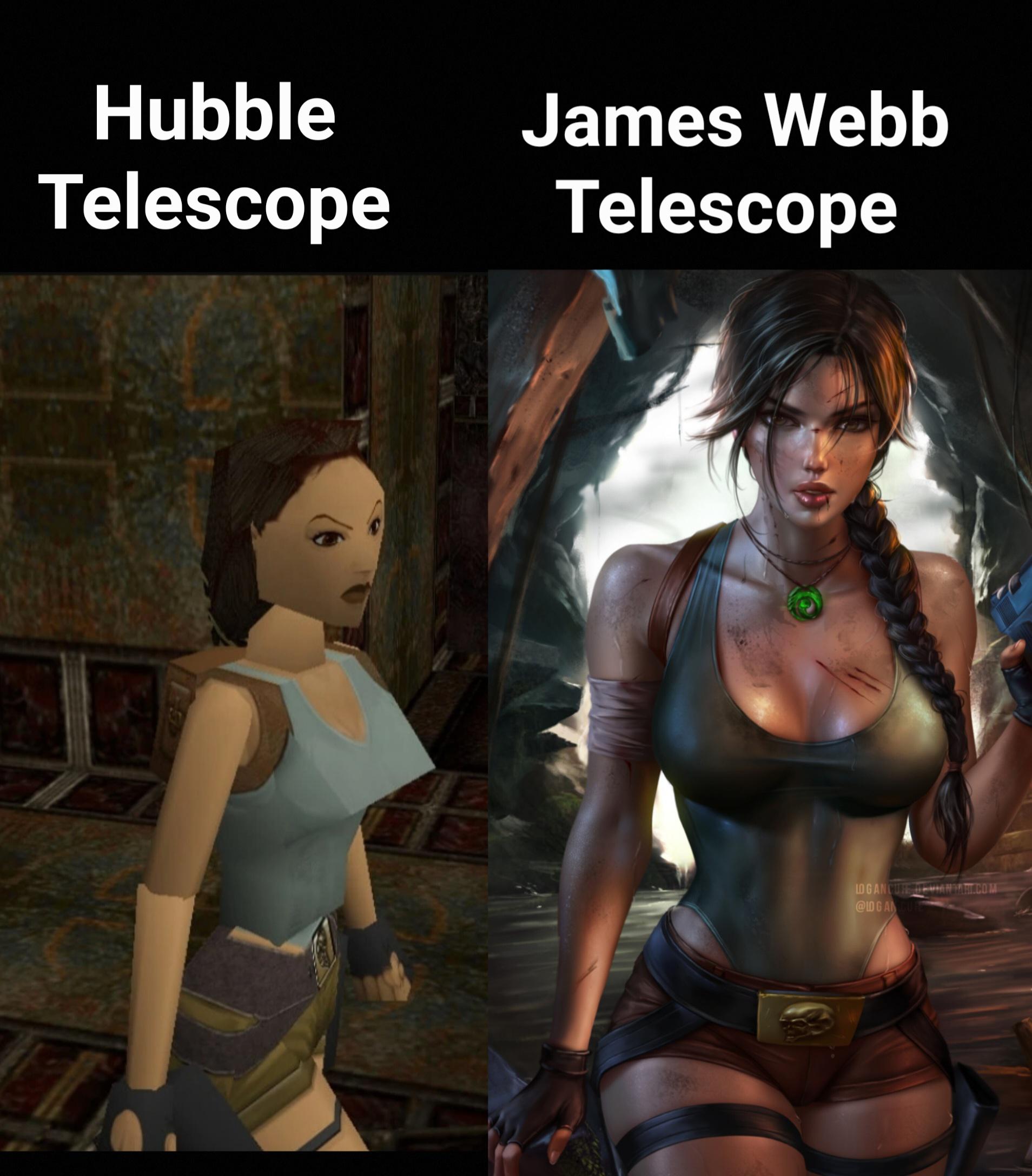 Gaming memes - Hubble Telescope James Webb Telescope