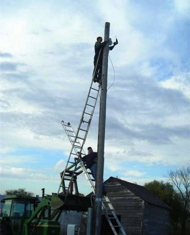 safety fails - crazy working at height - Il