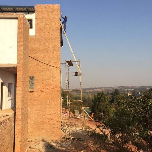 safety fails - dangerous ladder work