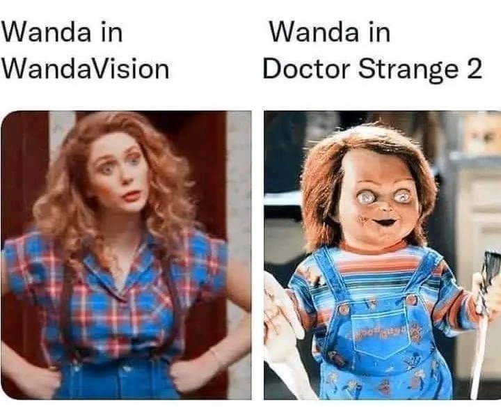 Fresh memes - doctor strange memes - Wanda in WandaVision Wanda in Doctor Strange 2