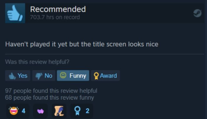 Gaming memes - Haven't played it yet but the title screen looks nice Was this review helpful? Yes No Funny