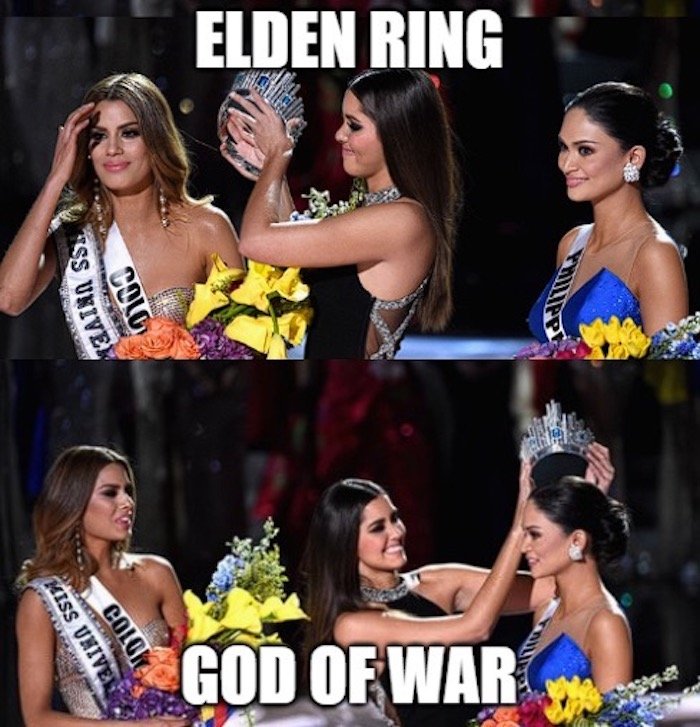 Gaming memes - Main S Miss Univel Colon Colo Elden Ring God Of War di