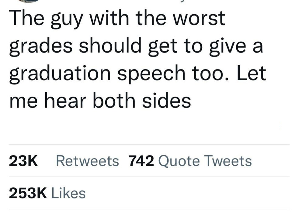 savage tweets - Jiho - The guy with the worst grades should get to give a graduation speech too. Let me hear both sides 23K 742 Quote Tweets