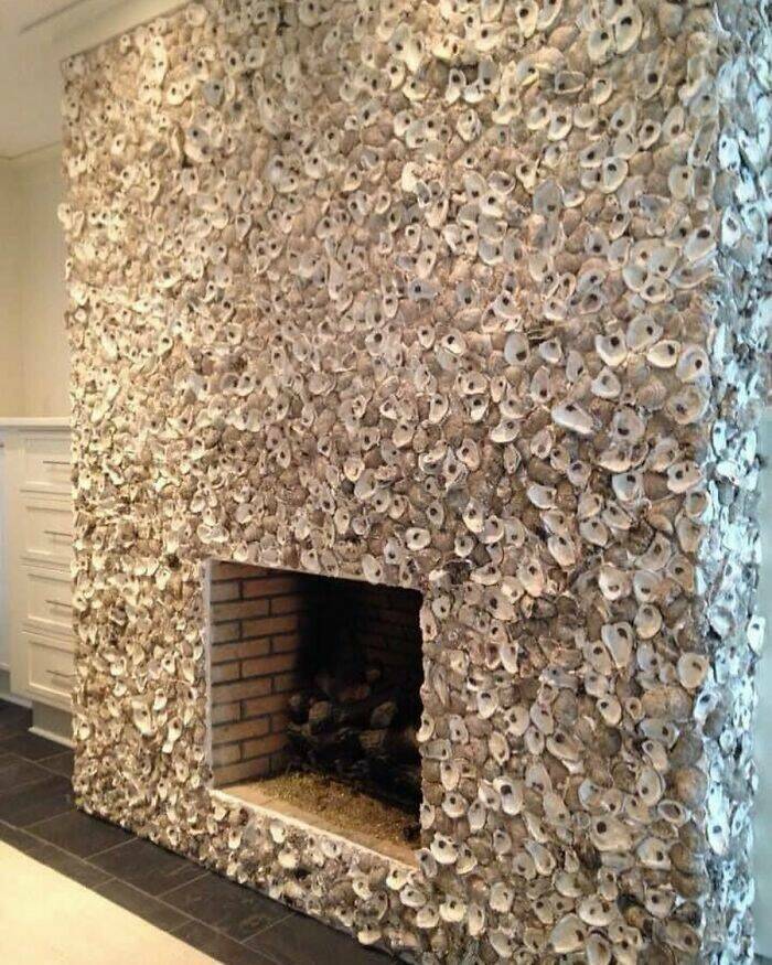 wtf wednesday pics - oyster fireplace