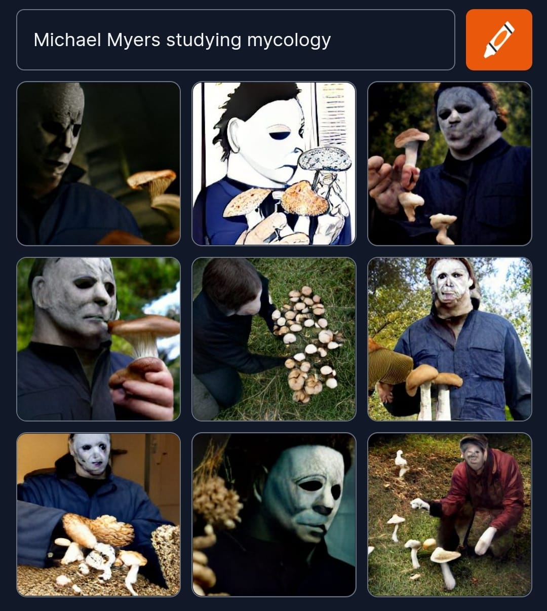 dank memes - fictional character - Michael Myers studying mycology
