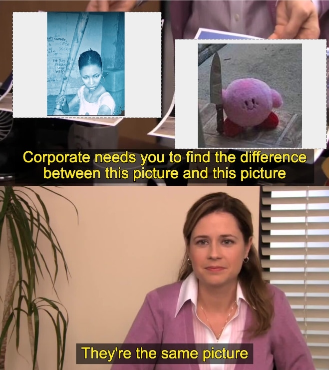 gaming memes - photo caption - Nt Com to Sucks The Fac creand war Wit Corporate needs you to find the difference between this picture and this picture They're the same picture