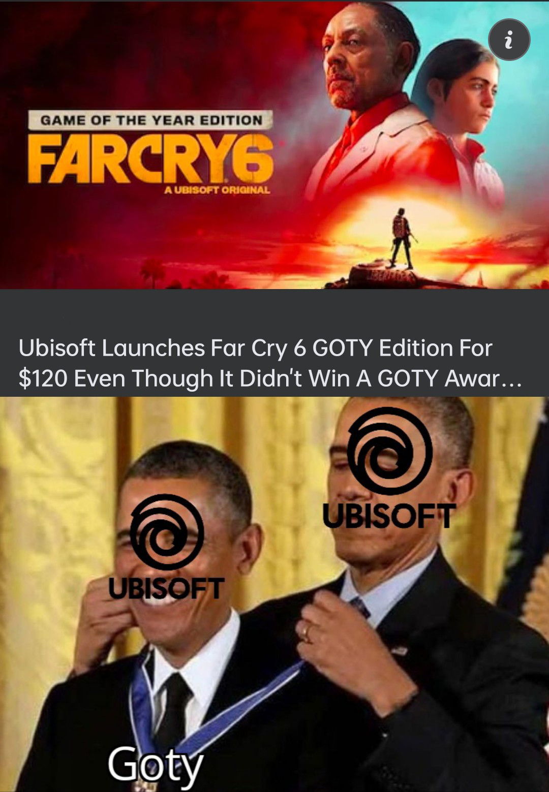 film - Game Of The Year Edition FARCRY6 A Ubisoft Original Ubisoft Launches Far Cry 6 Goty Edition For $120 Even Though It Didn't Win A Goty Awar... Ubisoft Goty Ubisoft