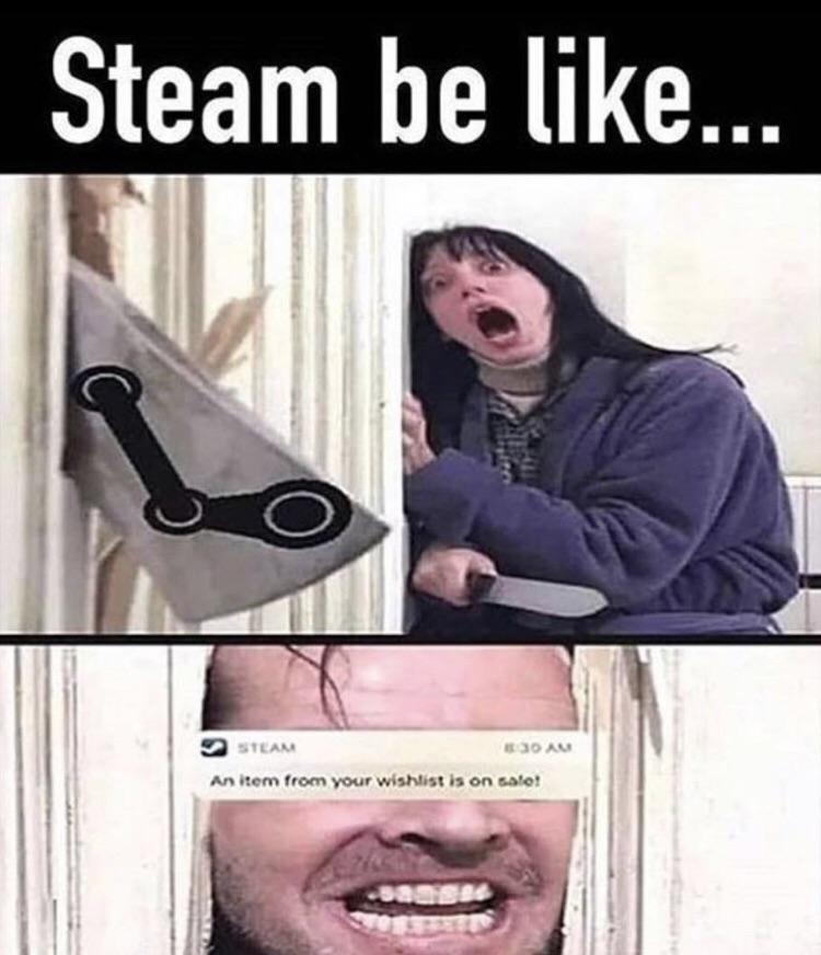 photo caption - Steam be ... Steam An item from your wishlist is on sale!