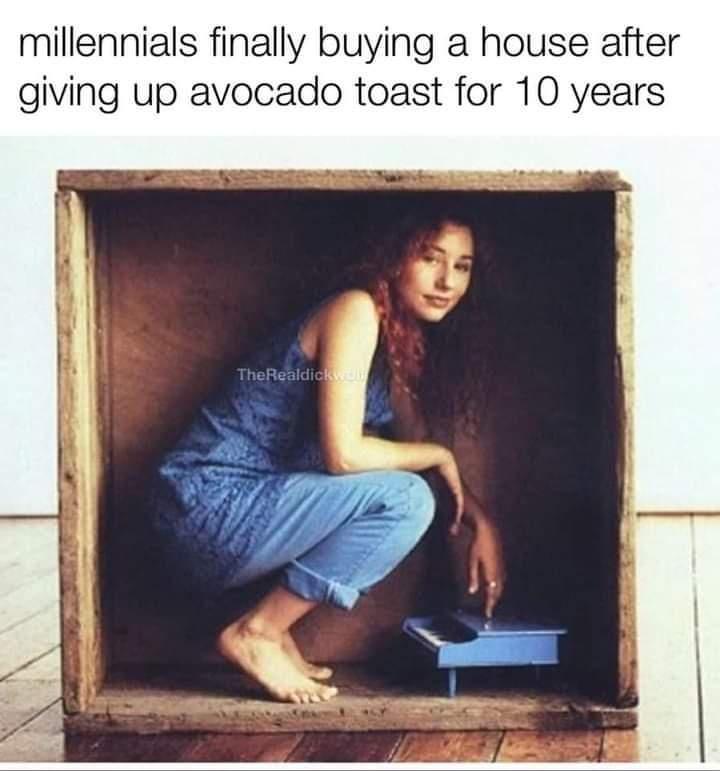 dank memes --  tori amos little earthquakes - millennials finally buying a house after giving up avocado toast for 10 years TheRealdickwell