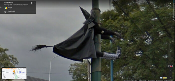 Witches better watch out for those pesky light poles. 