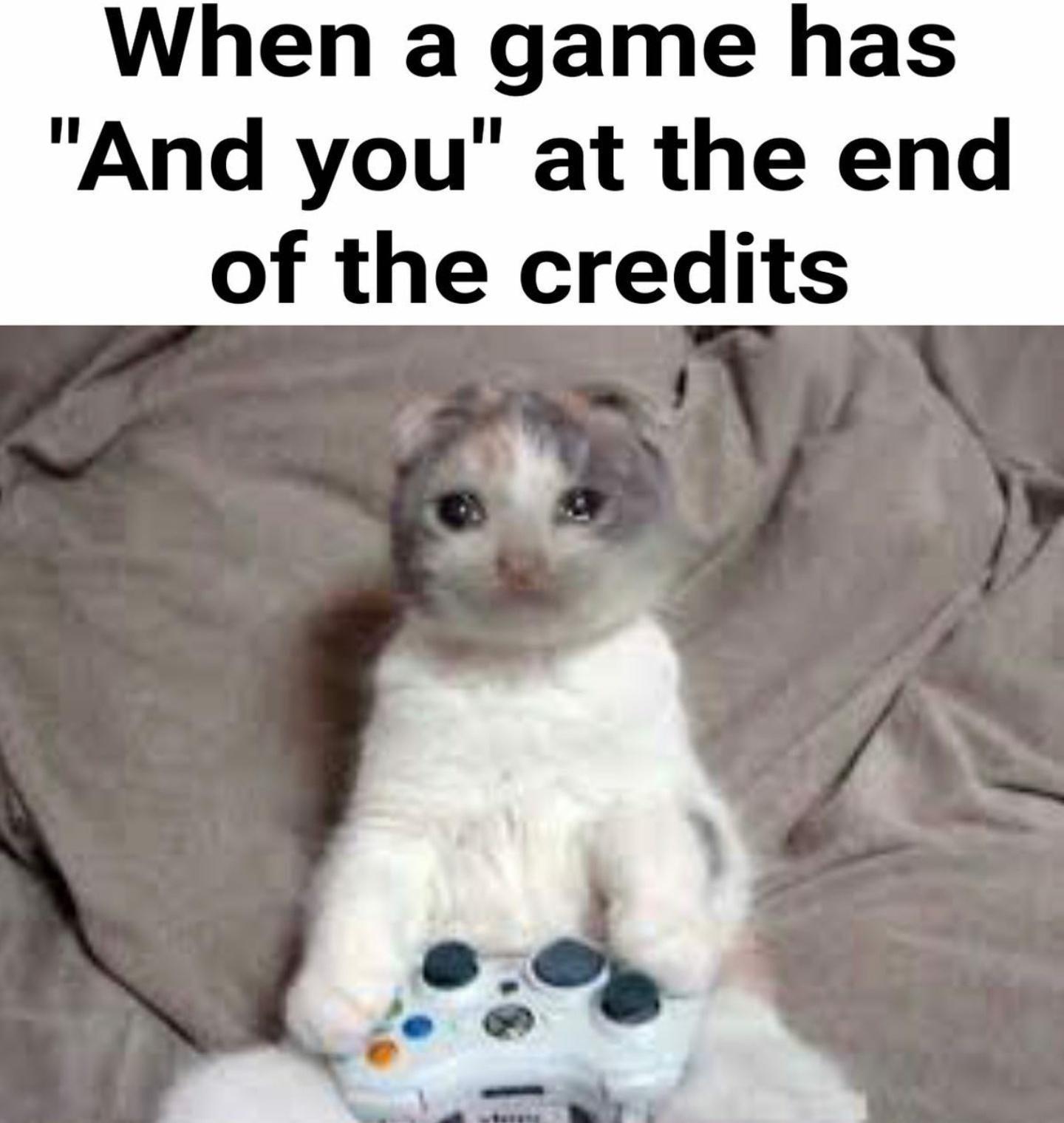 fresh memes - end credits have and you - When a game has "And you" at the end of the credits tavana