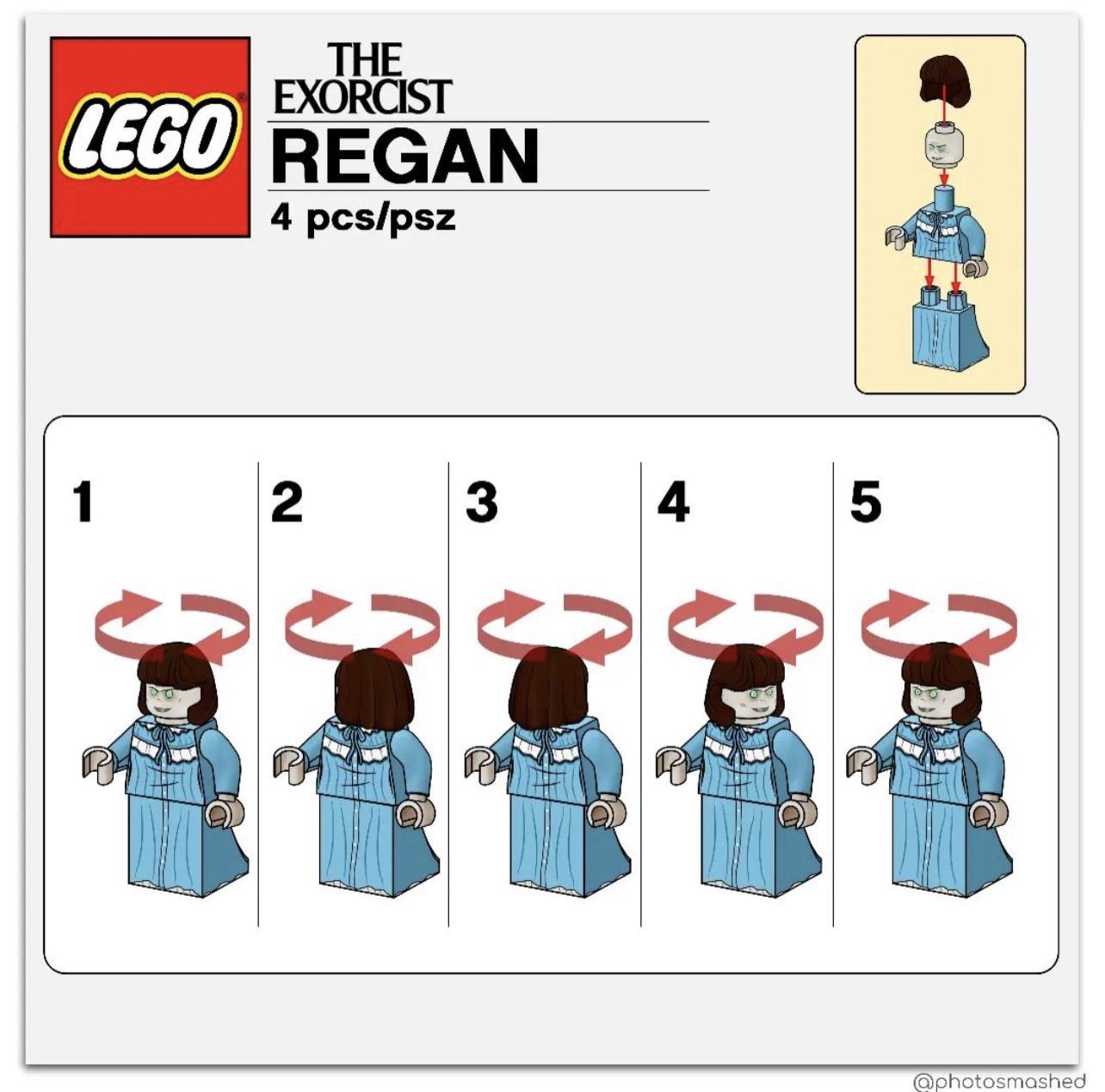 dank memes - clothing - The Exorcist Lego Regan 4 pcspsz 1 S 2 3 4 5 Som