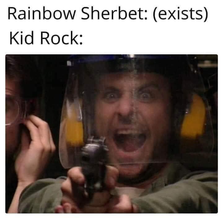 photo caption - Rainbow Sherbet exists Kid Rock