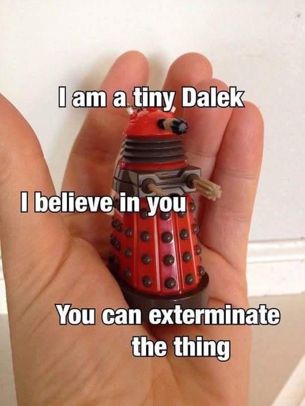 funny memes - nail - I am a tiny Dalek I believe in you You can exterminate the thing