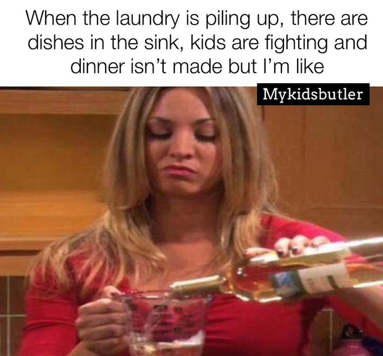 monday morning randomness - binge drinking memes - When the laundry is piling up, there are dishes in the sink, kids are fighting and dinner isn't made but I'm Mykidsbutler