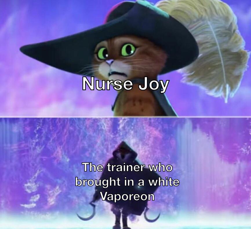 funny gaming memes - nurse joy white vaporeon - O Nurse Joy The trainer who brought in a white Vaporeon