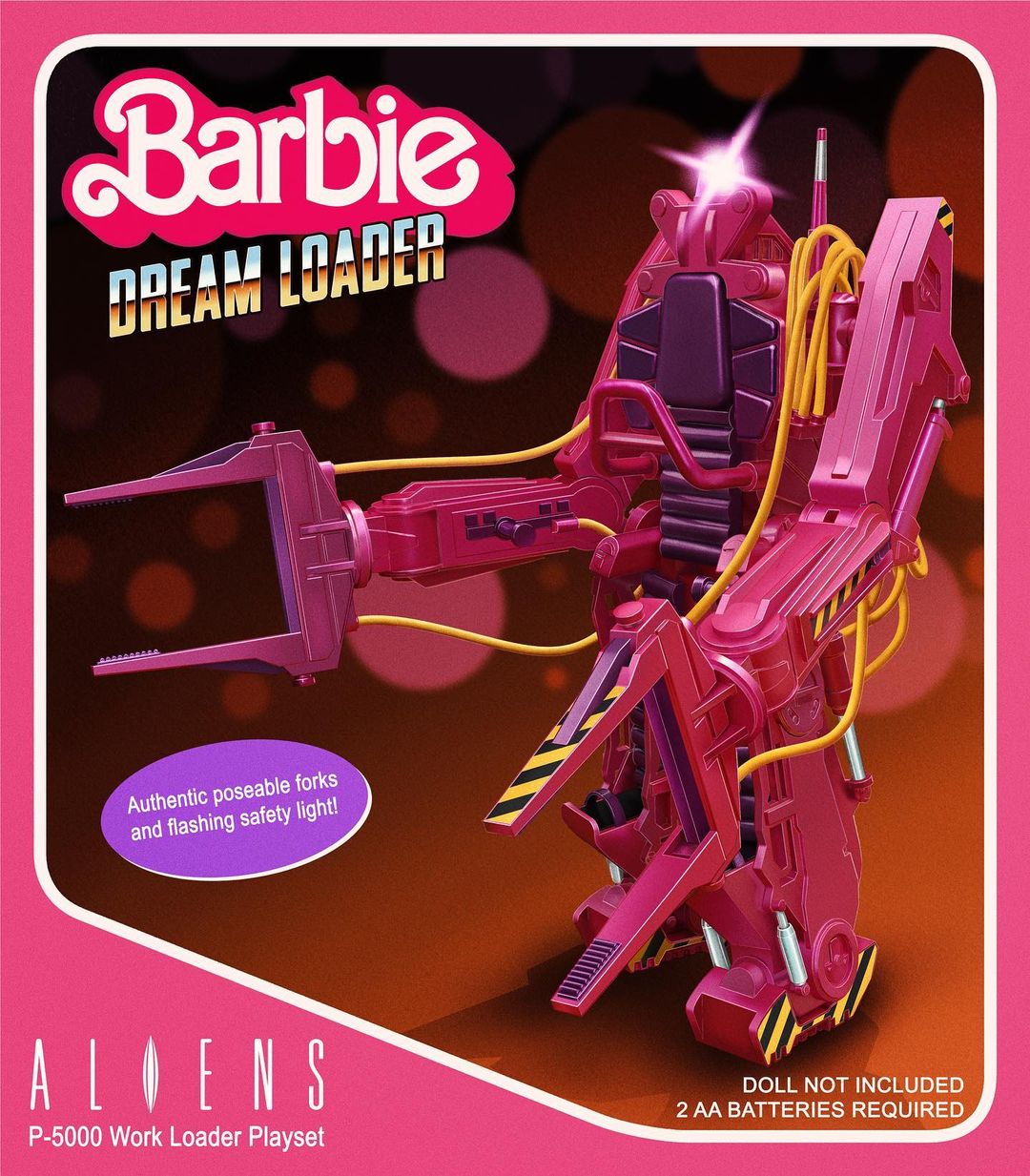 funny memes and pics - toy - Barbie Dream Loader Authentic poseable forks and flashing safety light! Aloens P5000 Work Loader Playset Doll Not Included 2 Aa Batteries Required