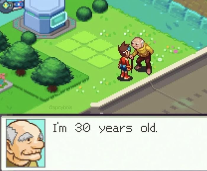 gaming memes - old man icon - 40 I'm 30 years old.
