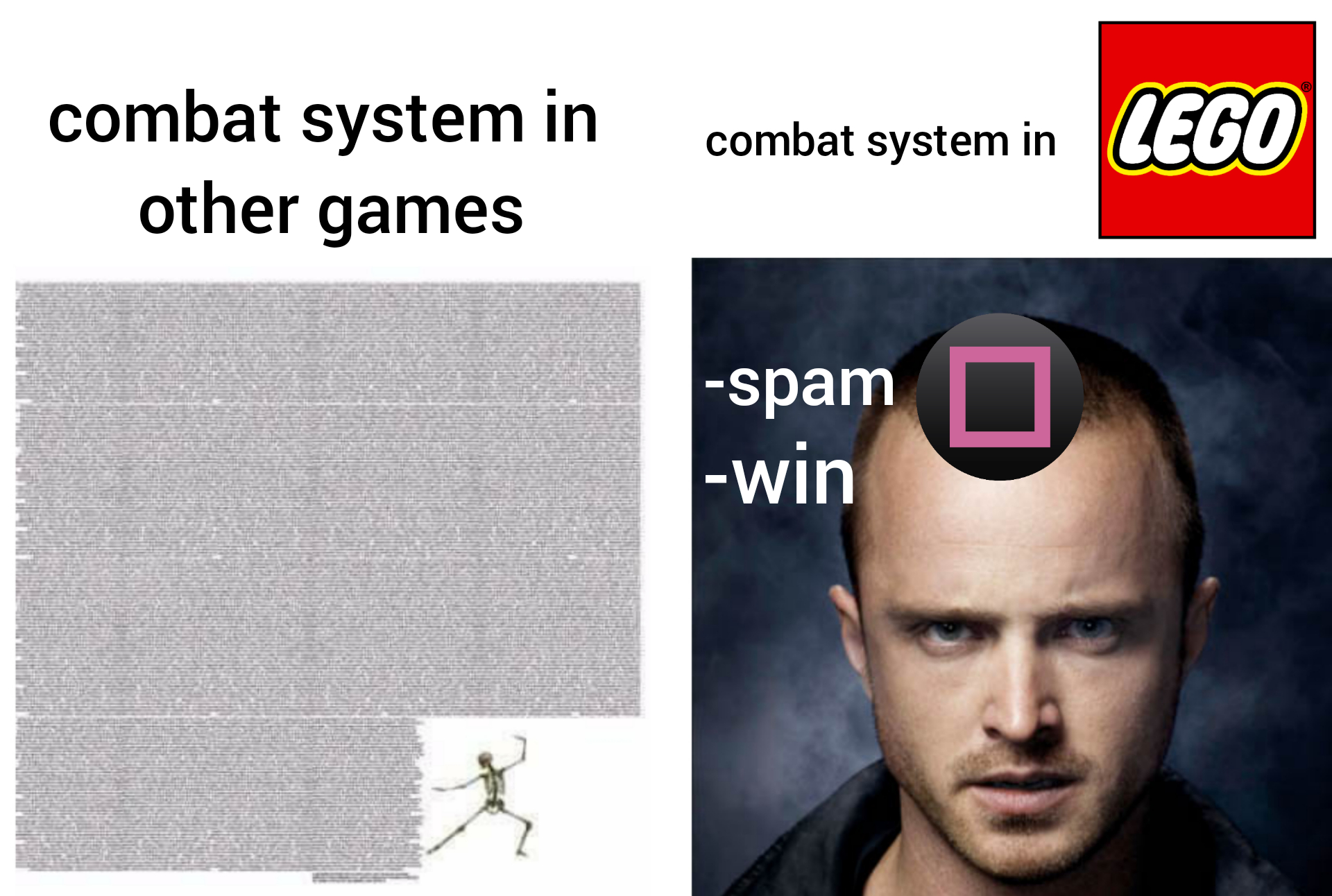 gaming memes - viktor troicki aaron paul - combat system in combat system in Lego other games spam win