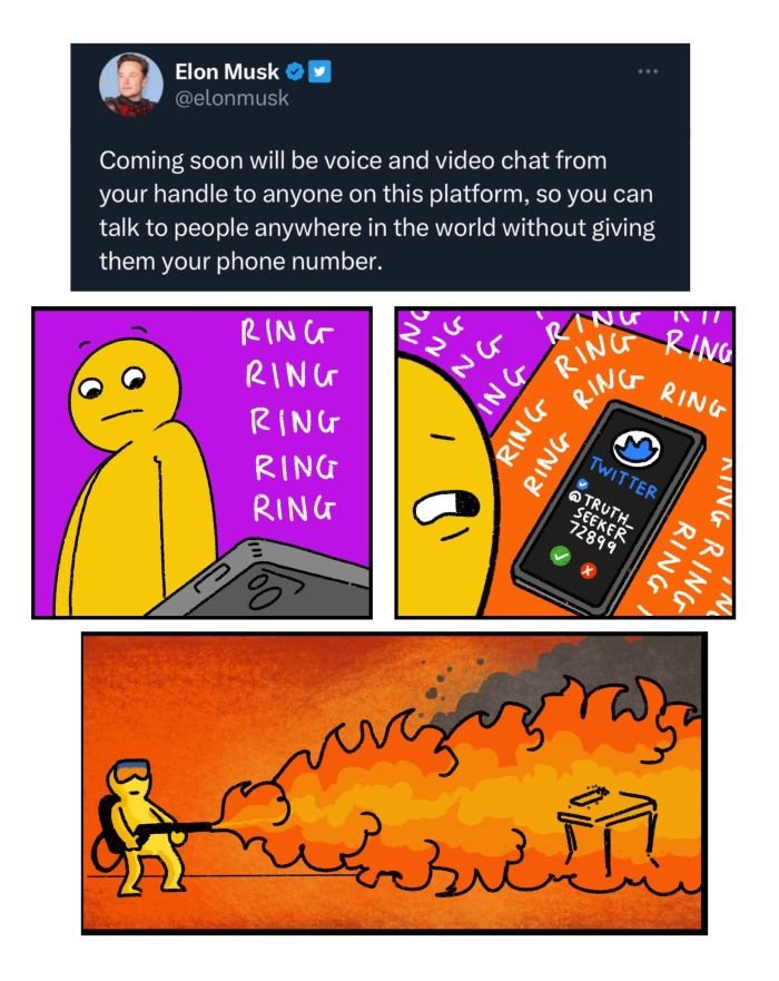 gaming memes - orange - Elon Musk Coming soon will be voice and video chat from your handle to anyone on this platform, so you can talk to people anywhere in the world without giving them your phone number. Ring Ring Ring Ring Ring No Ng Ng vazo Ring Rin 